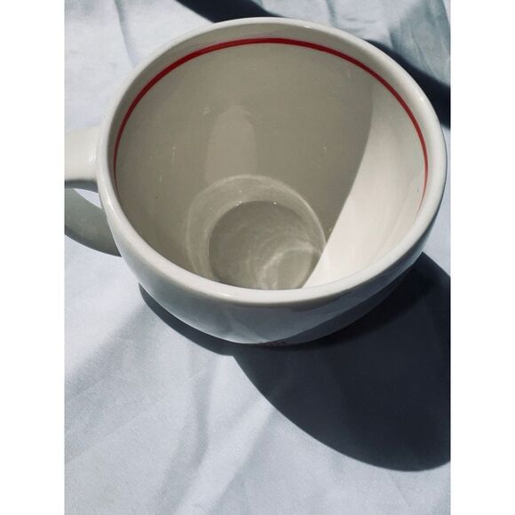 Vintage Starbucks barista white mug with red steaming cup of coffee - Picture 3 of 5
